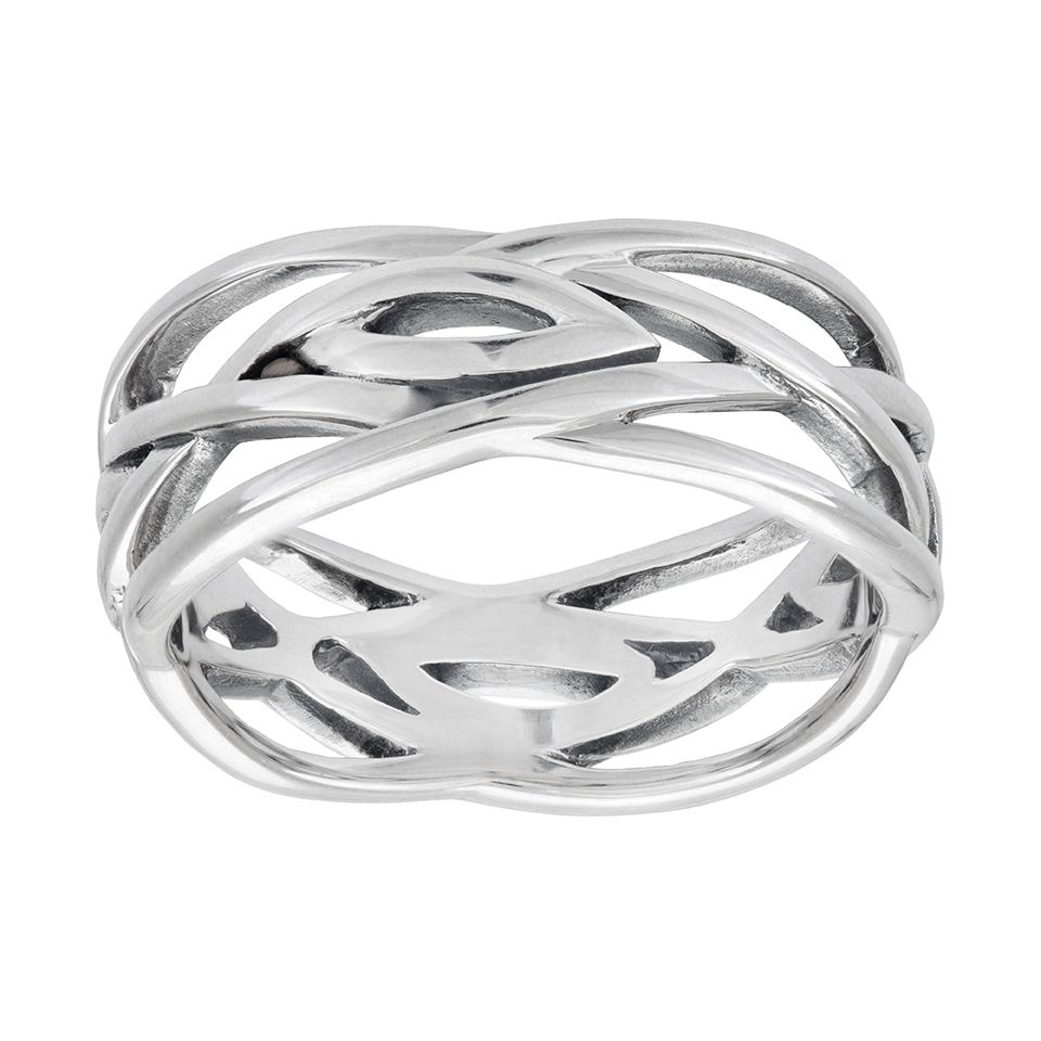 Flätad ring i äkta silver från Albrekts Guld