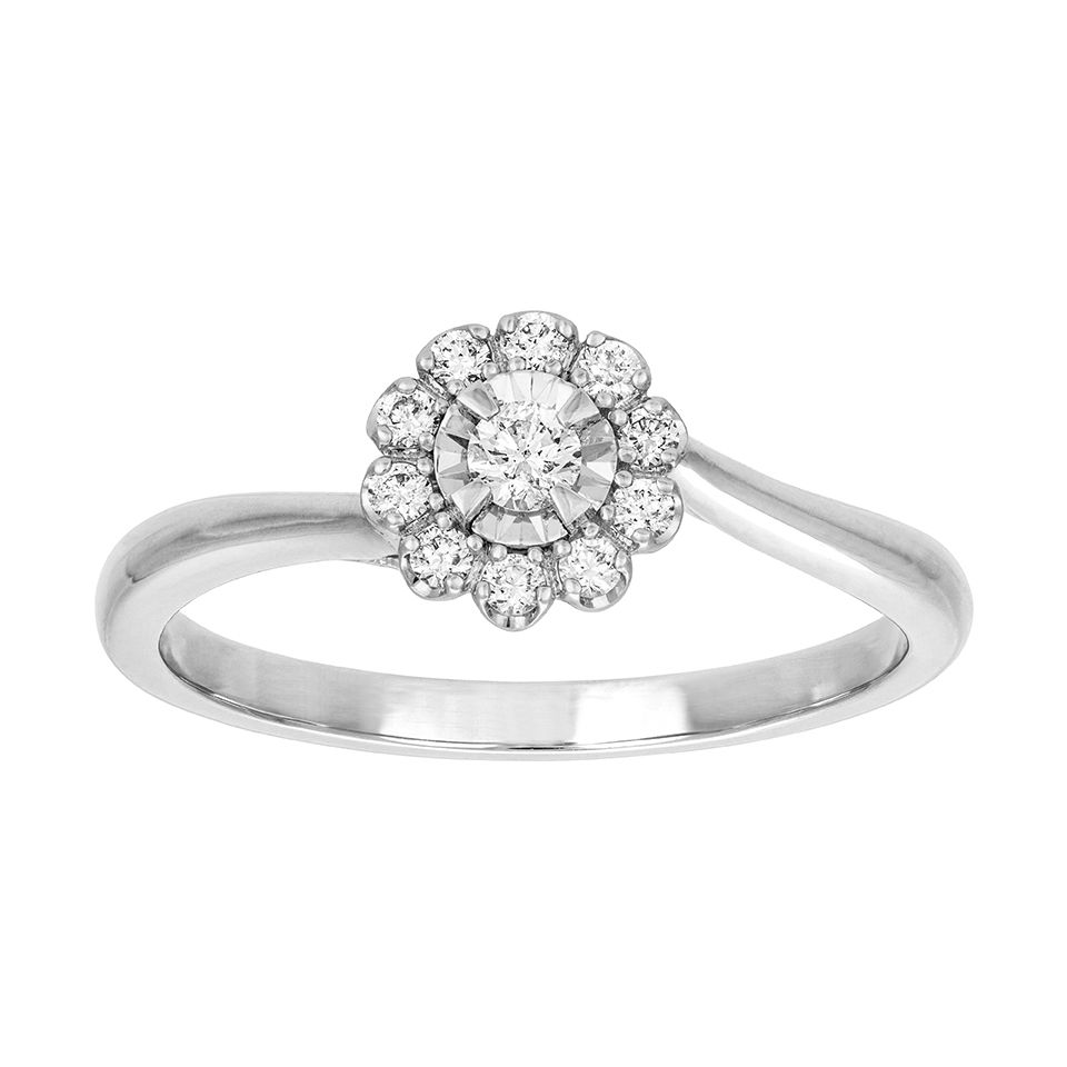 Diamantring i 18K guld - Halo från Albrekts Guld