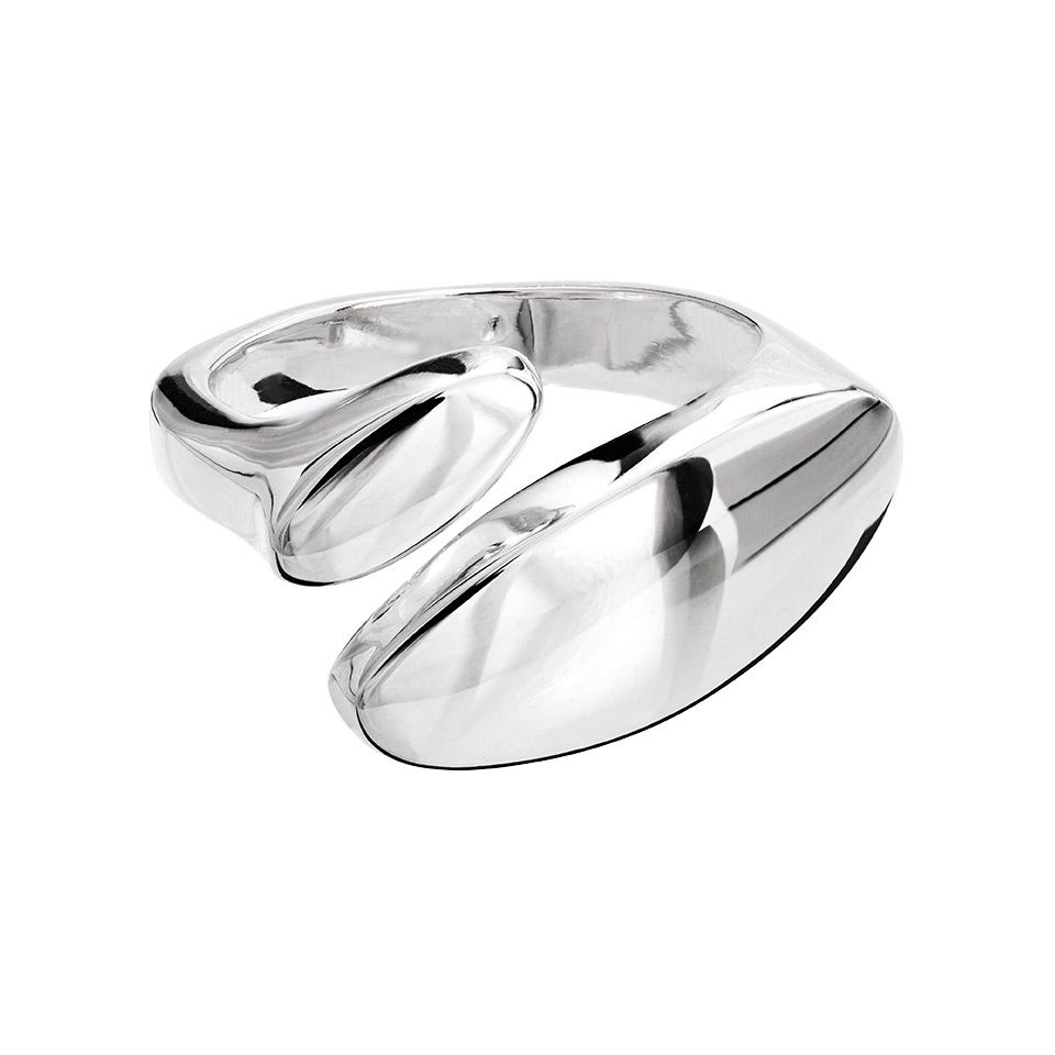 Oval ring i äkta silver från Hallbergs Guld