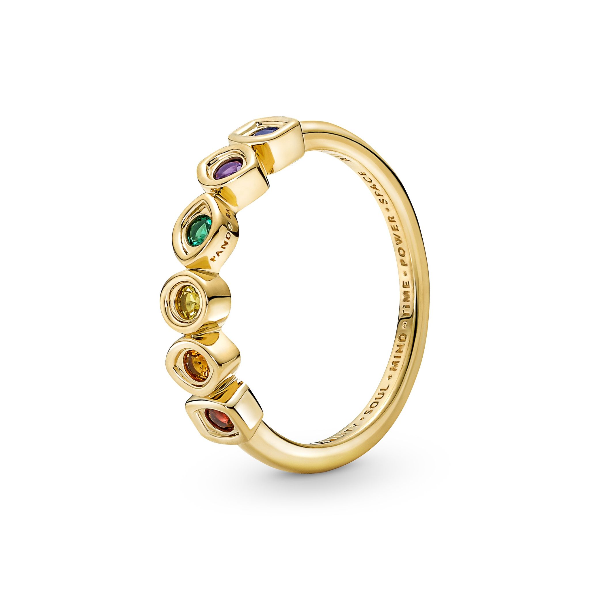 Förgylld Marvelring med stenar från Hallbergs Guld