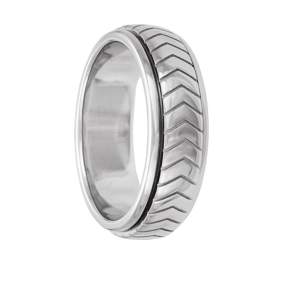 Spinring i äkta silver från Hallbergs Guld