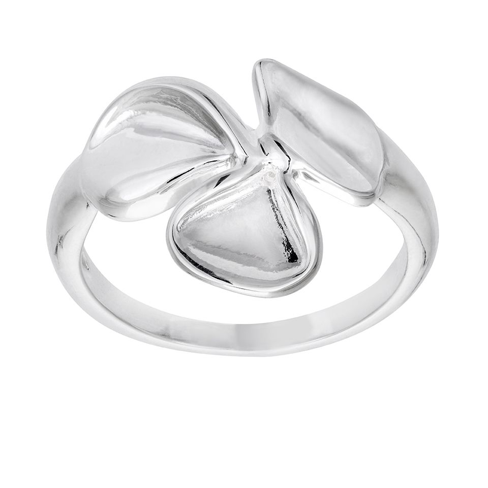 Ring i äkta silver med tre blad från Guldfynd