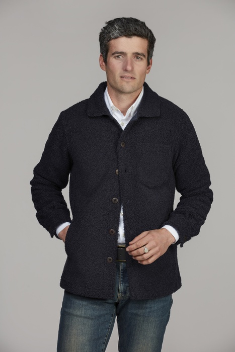 Pile Fleece Overshirt NAVY