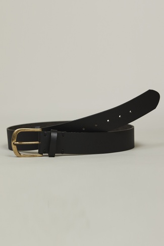 Black Leather Belt SCHWARZ