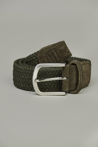 Braided Elastic Belt DUNKELGRÜN