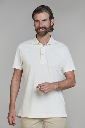 Stripe Back Polo WHITE