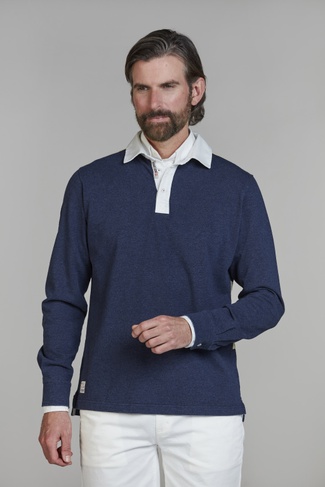 Stripe Back Rugger NAVY