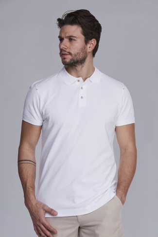 Piquet Stretch Polo WHITE