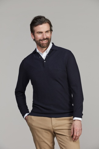 MERINO STRUCTURE POLO NAVY