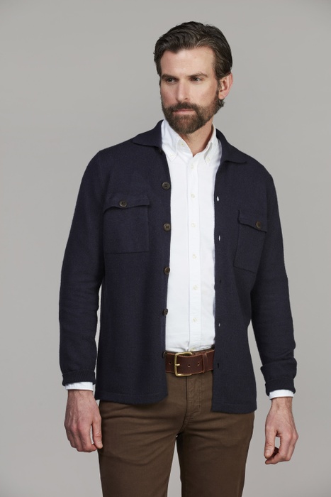 Knitted Overshirt Knitted Overshirt NAVY