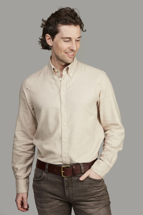 Soft Flanel Solid Shirt SAND