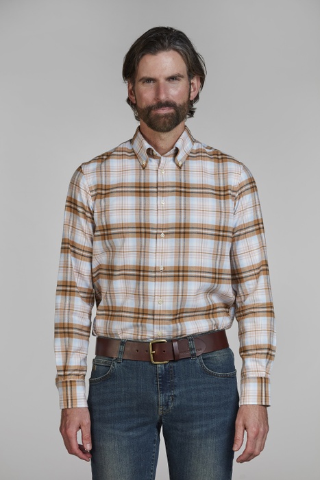 Twill Flanel Shirt ORANGE