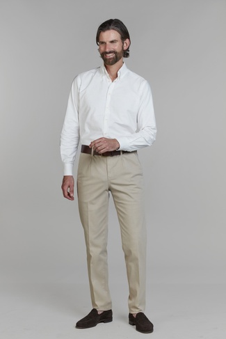 Front Pleat Pique Chino MAULWURF