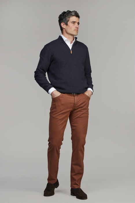 5-pkt Cut'n Sew Bormio Print BURNT ORANGE