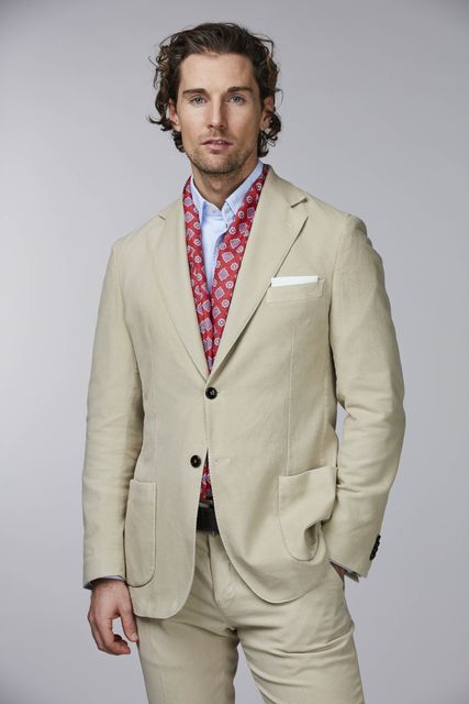 HOPSACK COTTON STRETCH JACKET