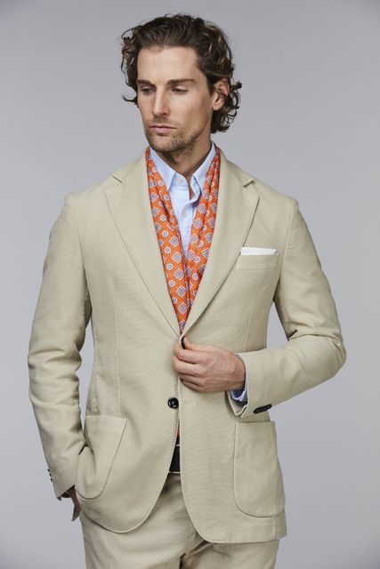 HOPSACK COTTON STRETCH JACKET
