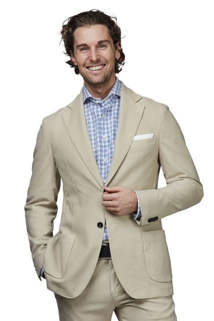 HOPSACK COTTON STRETCH JACKET