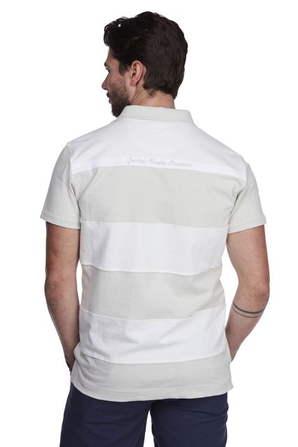 STRIPED BACK POLO