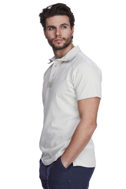 STRIPED BACK POLO