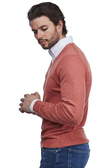 COTTON V-NECK KNIT