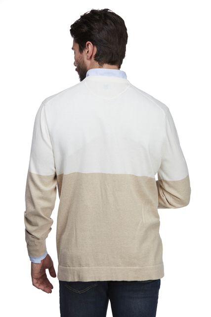 COTTON CASHMERE 2-TONE KNIT