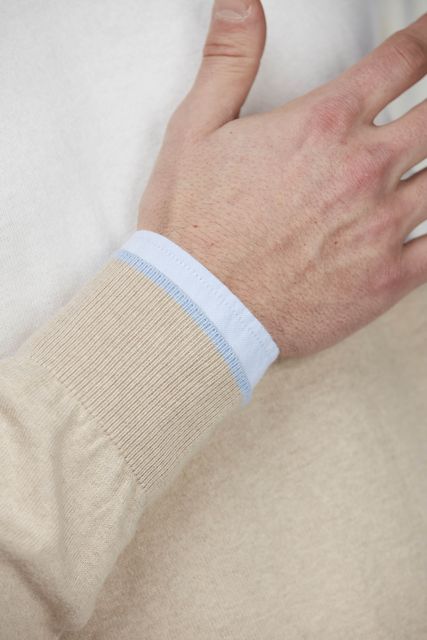 COTTON CASHMERE 2-TONE KNIT