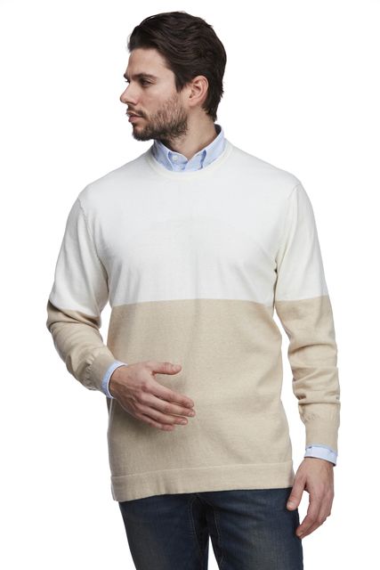 COTTON CASHMERE 2-TONE KNIT