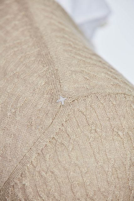 CREW NECK MERINO LINEN CABLE
