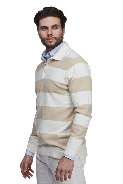 COTTON CASHMERE POLO KNIT