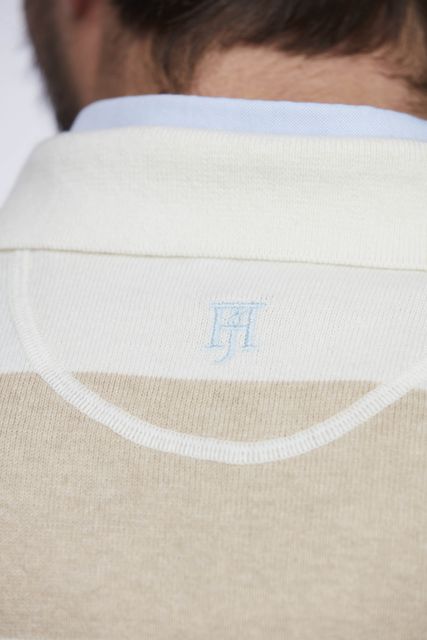 COTTON CASHMERE POLO KNIT