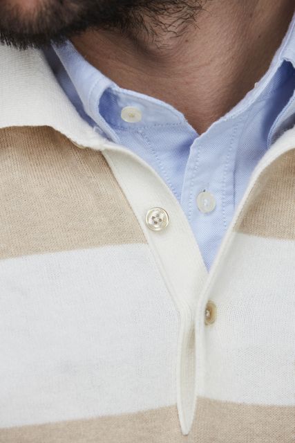 COTTON CASHMERE POLO KNIT