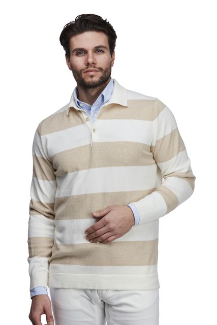 COTTON CASHMERE POLO KNIT