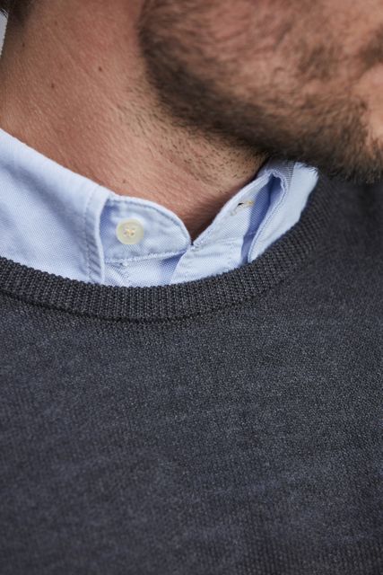 MERINO CREWNECK STRUCTURE KNIT