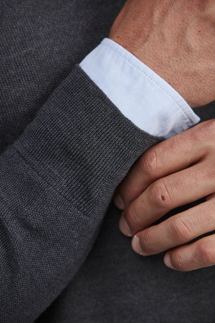 MERINO CREWNECK STRUCTURE KNIT