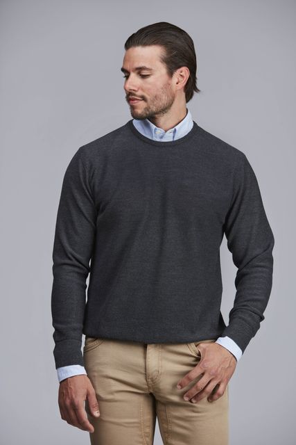 MERINO CREWNECK STRUCTURE KNIT