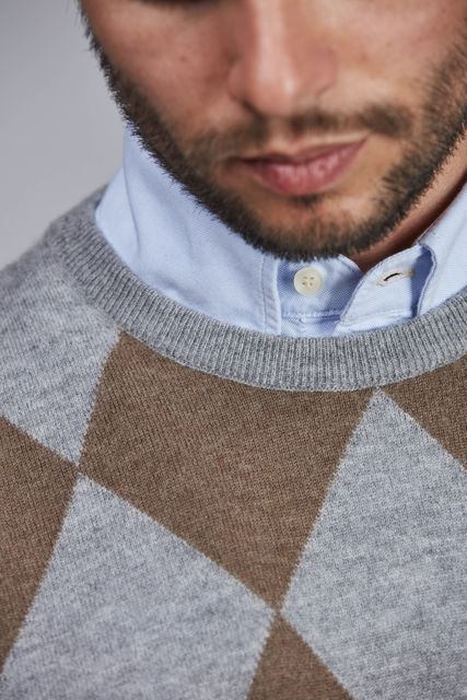 GEELONG CREW NECK ARGYLE