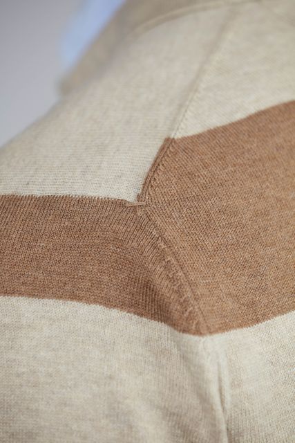 POLO COLLAR STRIPE KNIT