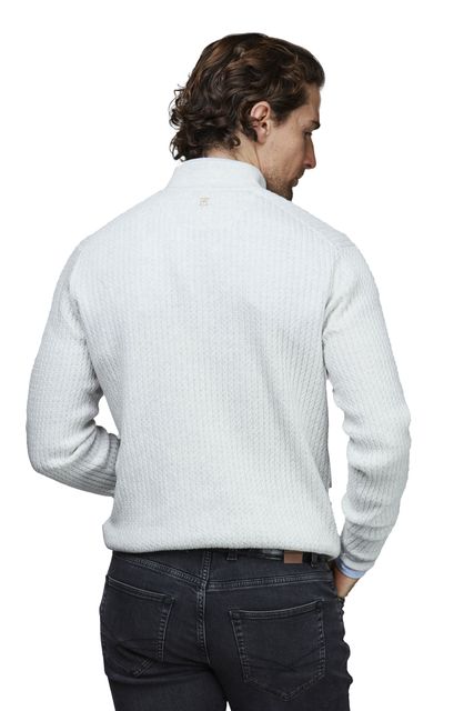HALF ZIP MINI CABLE KNIT