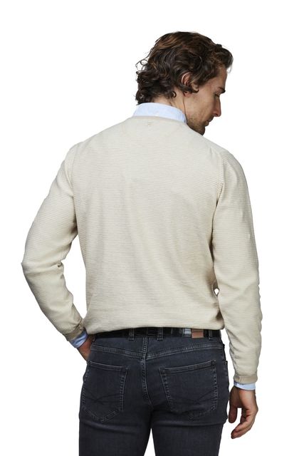 CREW NECK MICRO STRIPE KNIT