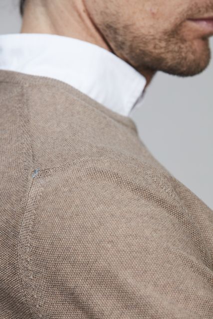 MERINO CREWNECK STRUCTURE KNIT