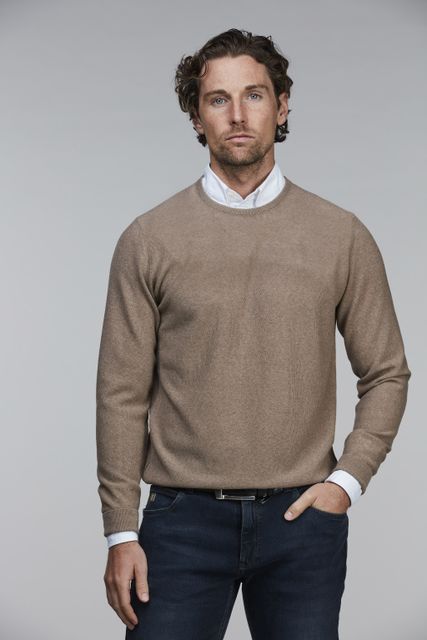 MERINO CREWNECK STRUCTURE KNIT