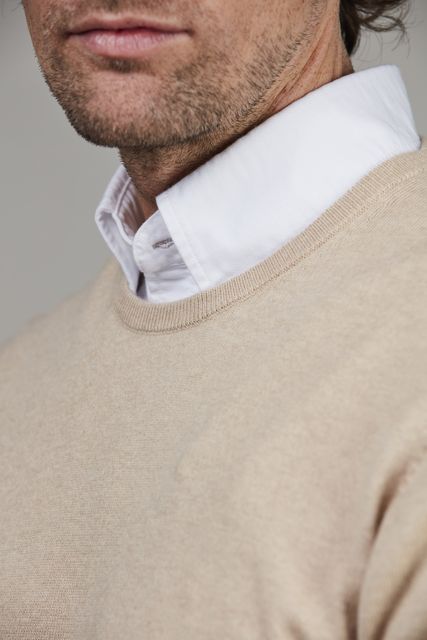 Crew Neck Knit,  E-patch