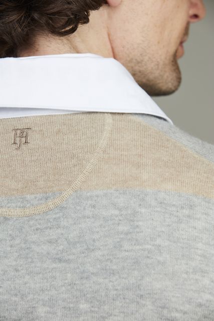 Geelong Rugger Style Knit, Striped Back