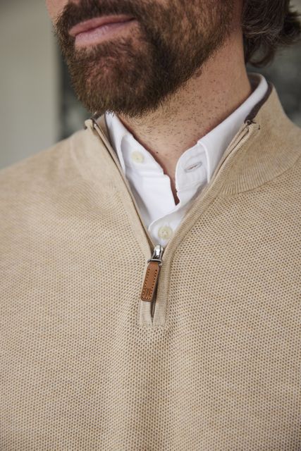 Half Zip Structure Knit