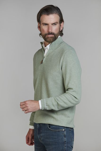 Half Zip Structure Knit