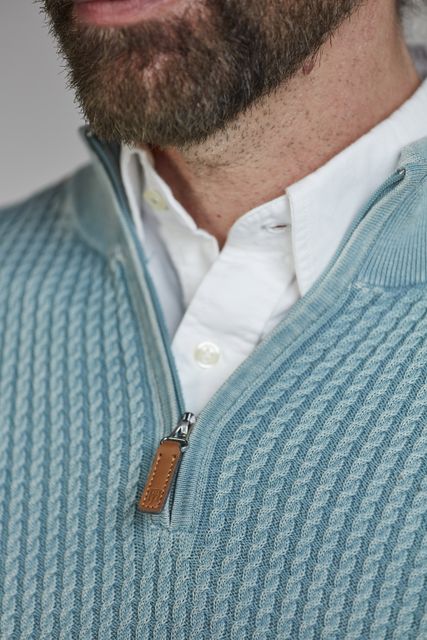 Half Zip Vintage Wash Knit