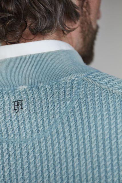 Half Zip Vintage Wash Knit