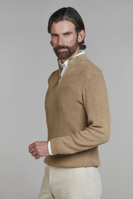 Half Zip Vintage Wash Knit