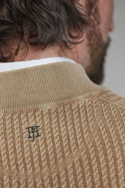 Half Zip Vintage Wash Knit