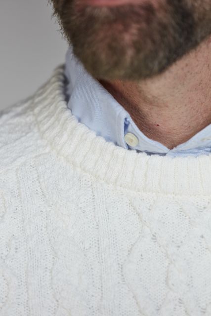 Crew Neck Cable Knit